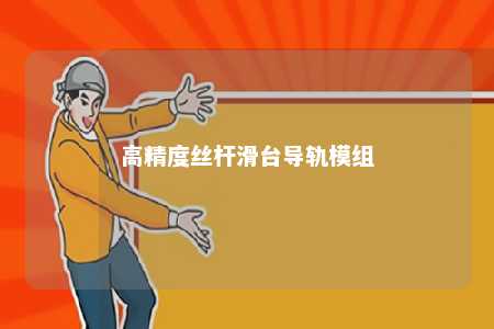 高精度丝杆滑台导轨模组